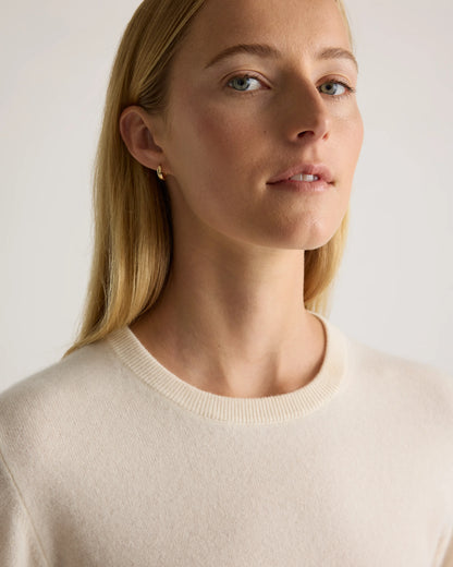Mongolian Cashmere Crewneck Sweater - XS / Ivory