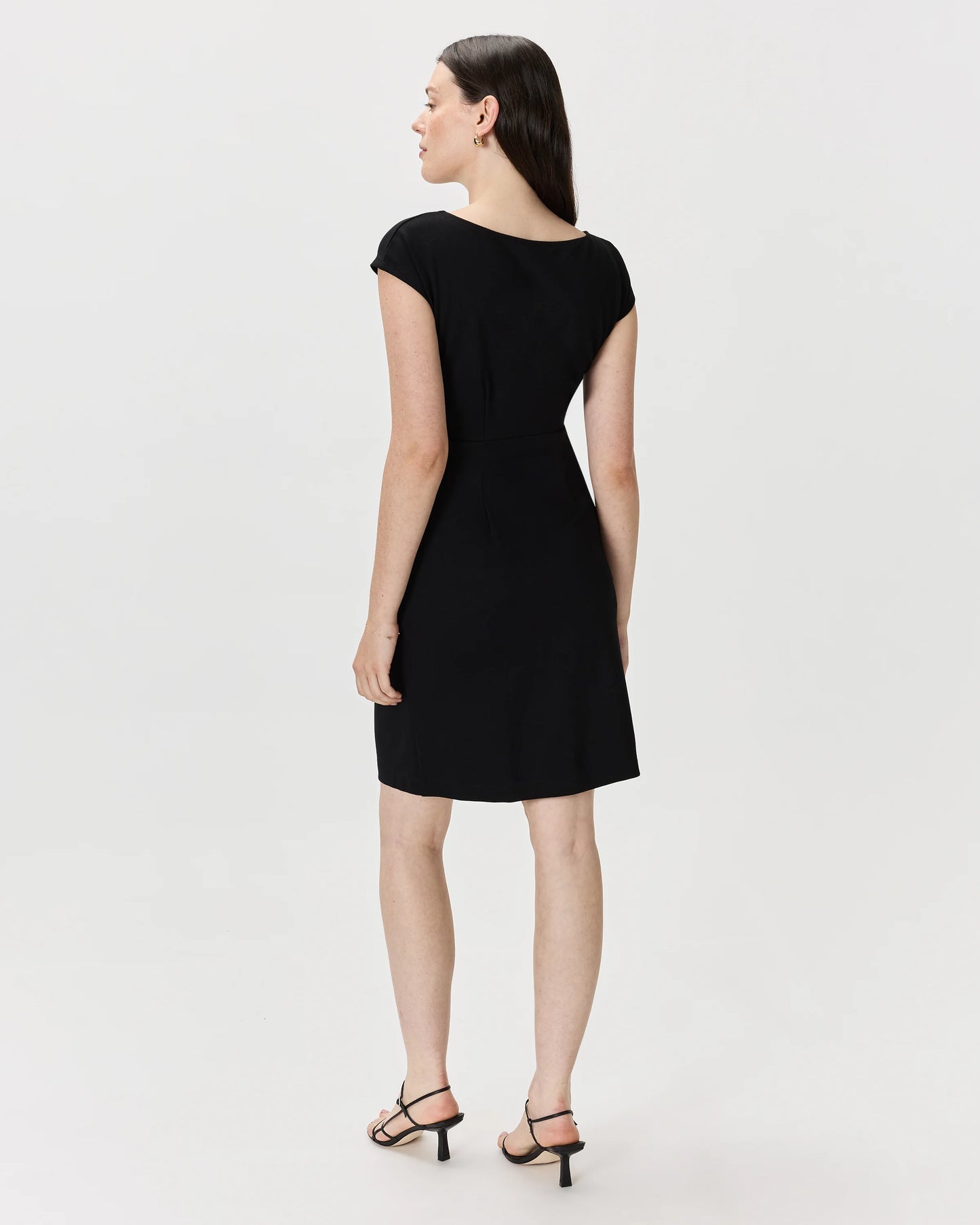 Ultra-Stretch Ponte Cap Sleeve Dress - XS / Ruby Red
