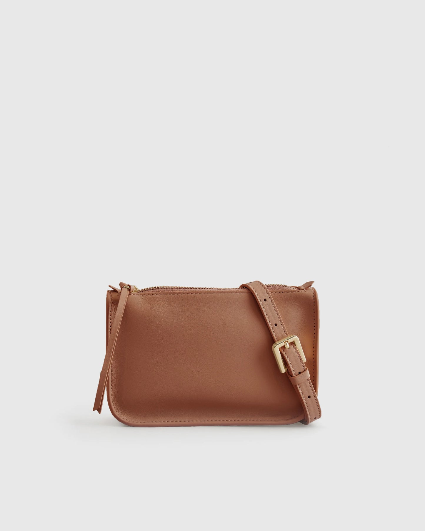 100% Italian Nappa Leather Belt Bag - S/M / Cognac