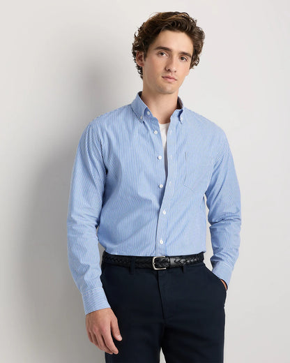 Organic Cotton Stretch Poplin Shirt - S / Grey Gingham