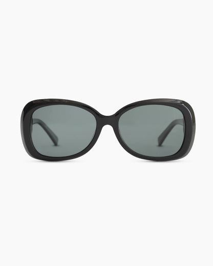 Naomi Polarized Acetate Sunglasses - One Size / Black with Grey lens
