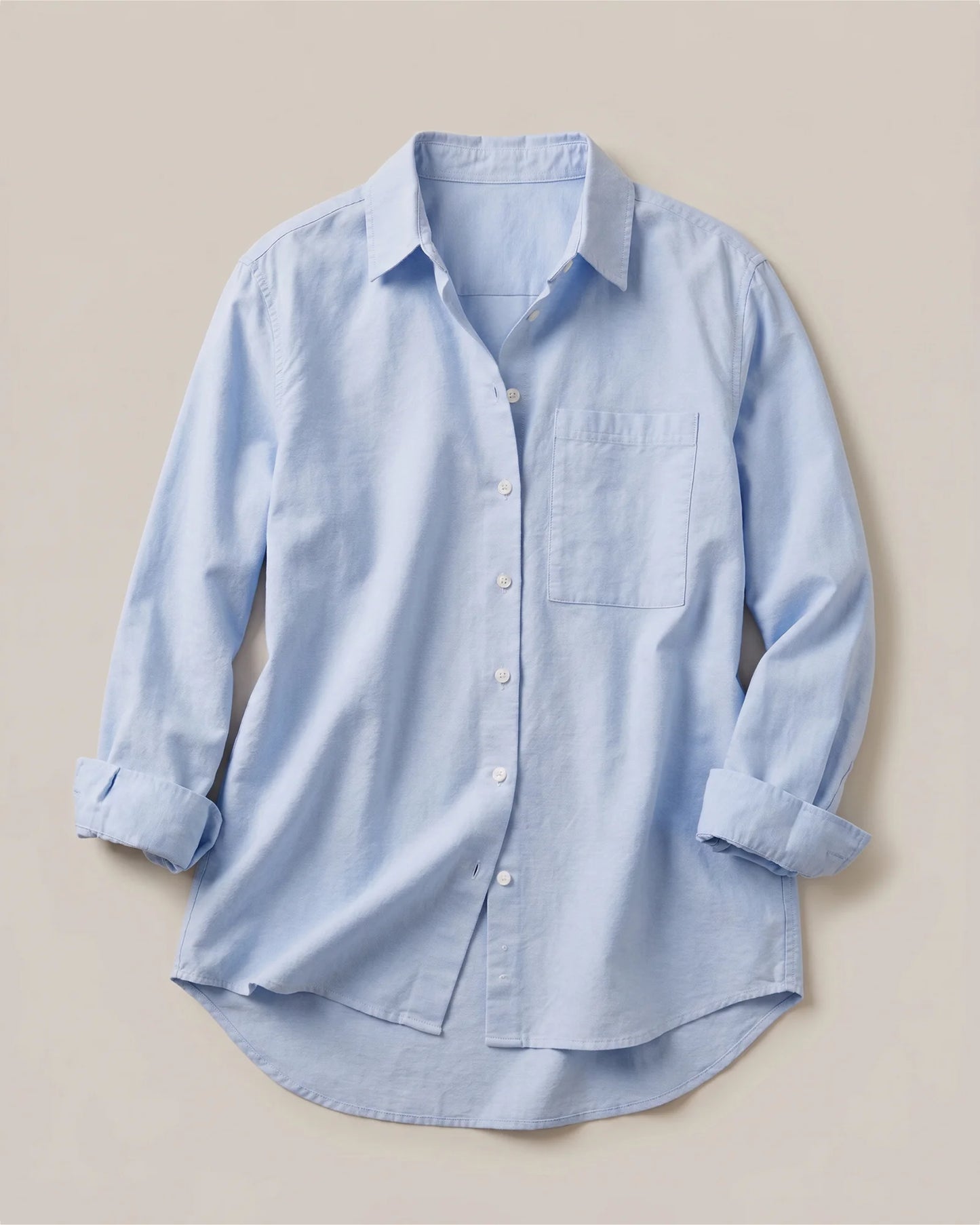 Organic Cotton Relaxed Oxford Shirt - XS / Opal Pink