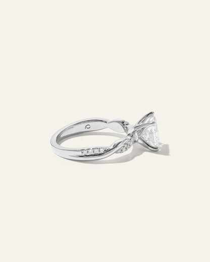 Lab Grown Diamond Princess Twisted Engagement Ring - 1.5ct - 4 / Yellow Gold