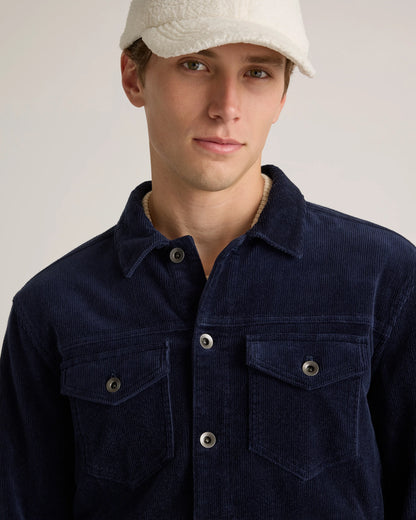Organic Stretch Corduroy Trucker Jacket - S / Seaweed