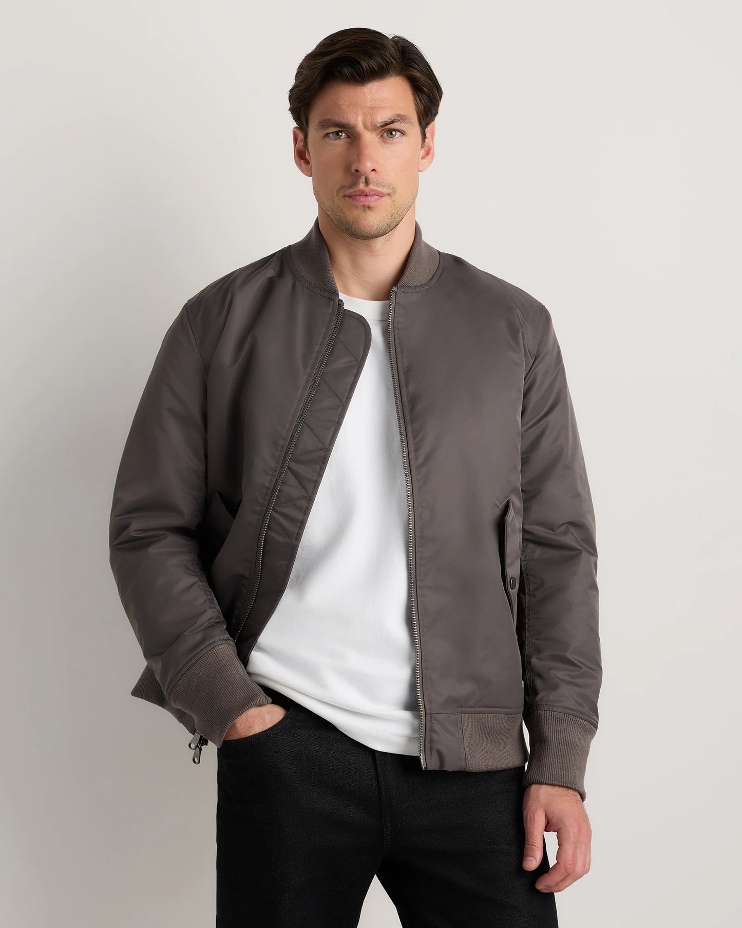Flight Nylon Bomber Jacket - S / Navy