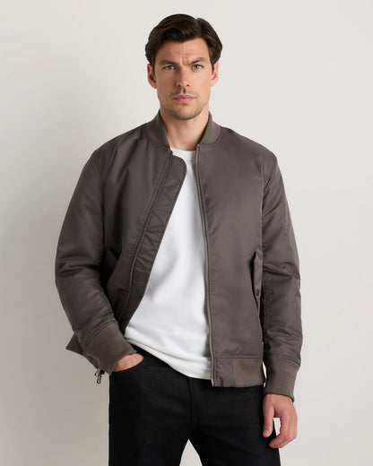 Flight Nylon Bomber Jacket - S / Navy