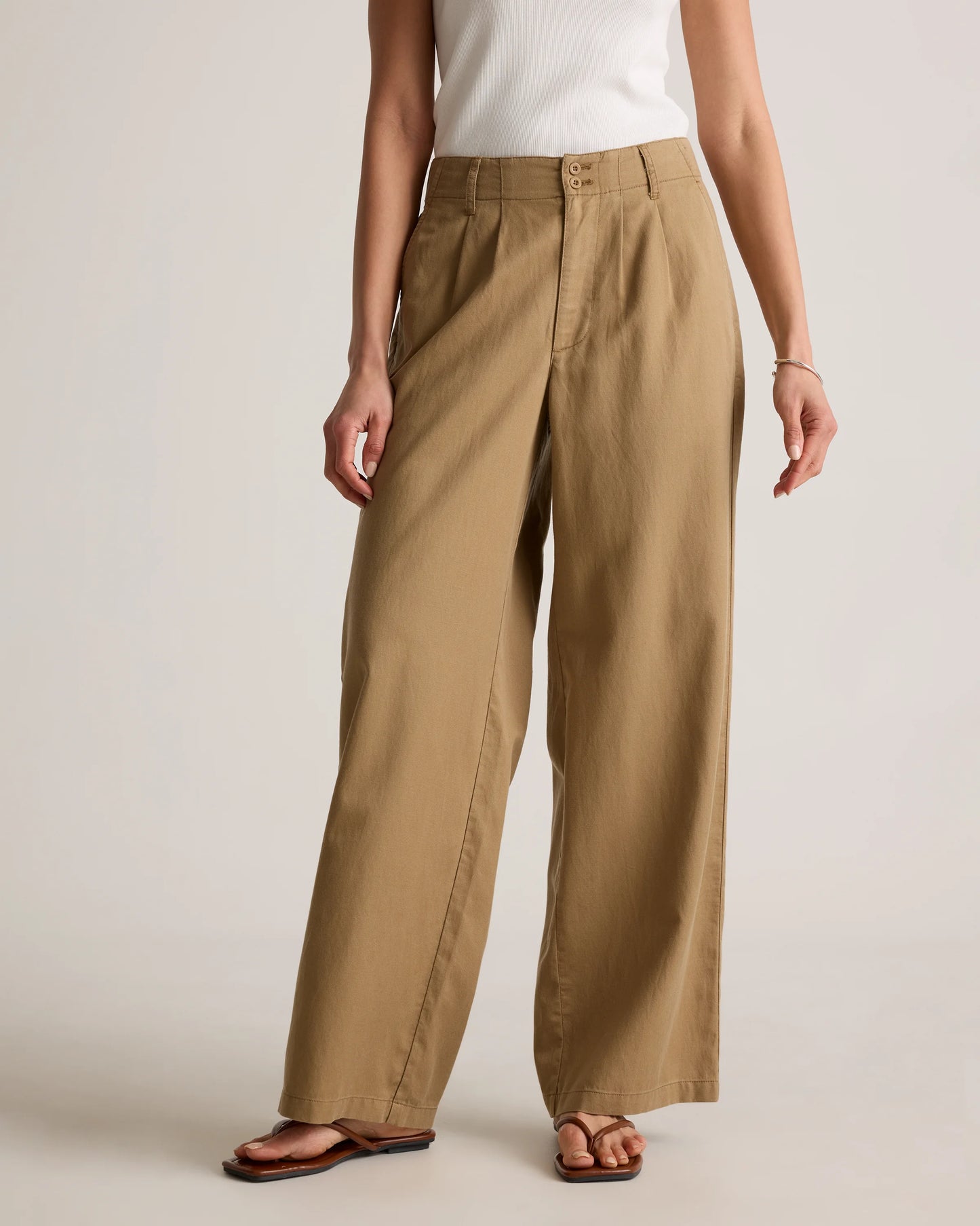 Drapey Twill Pleated Trouser - 0 / Baywood
