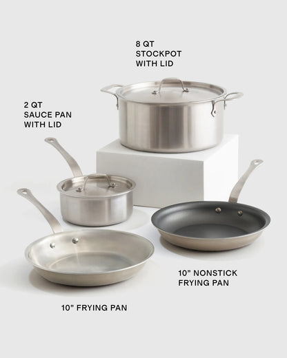 5-Ply Stainless Steel 6 Piece Cookware Set - One Size / No Color