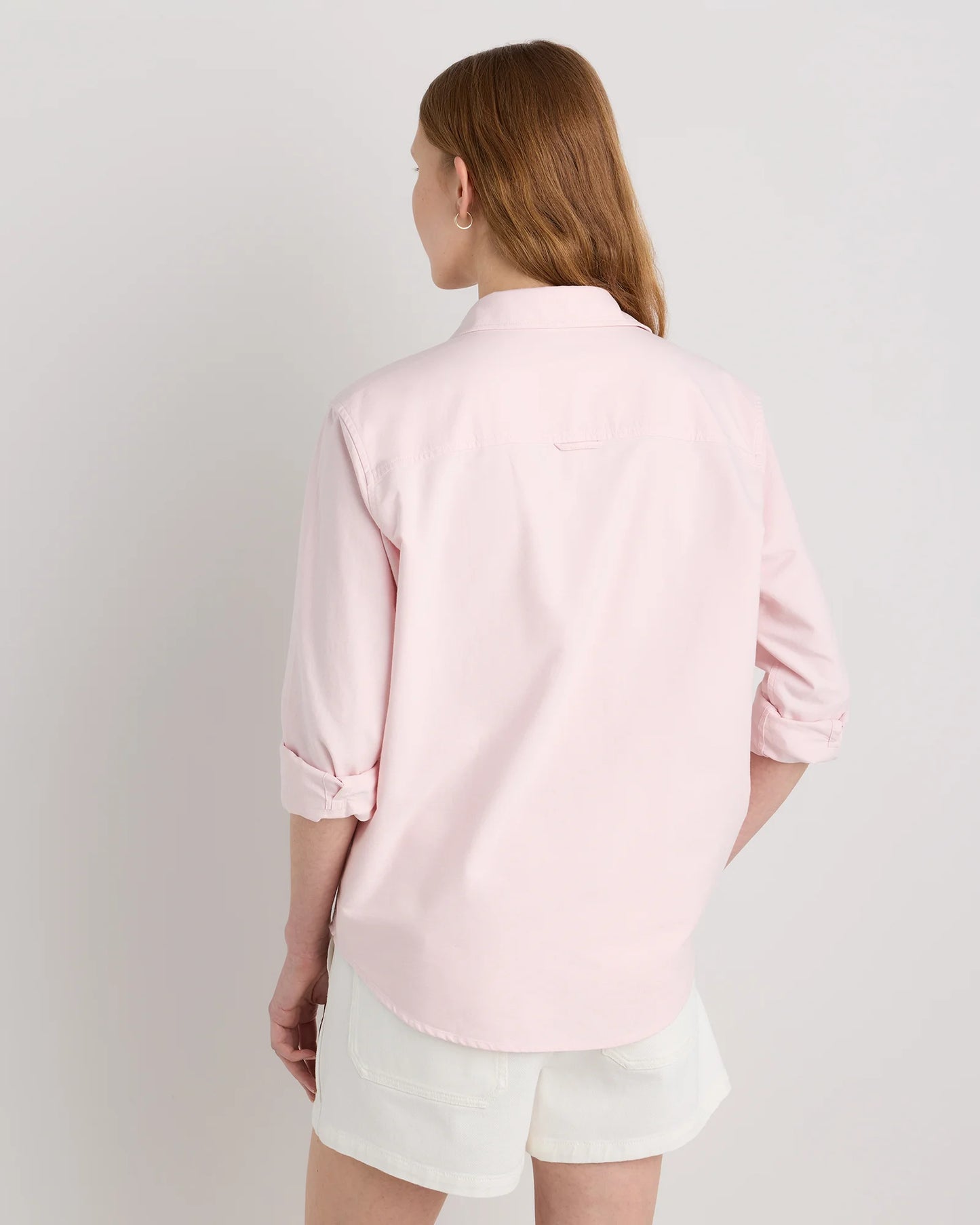 Organic Cotton Relaxed Oxford Shirt - XS / Opal Pink