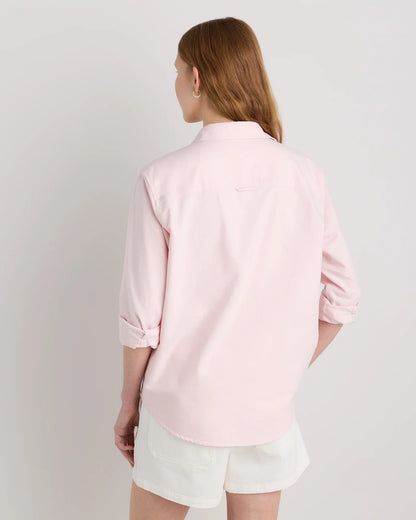 Organic Cotton Relaxed Oxford Shirt - XS / Opal Pink
