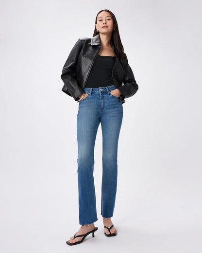 Bella Stretch Kick Flare Jeans - 24 / Deep Rinse