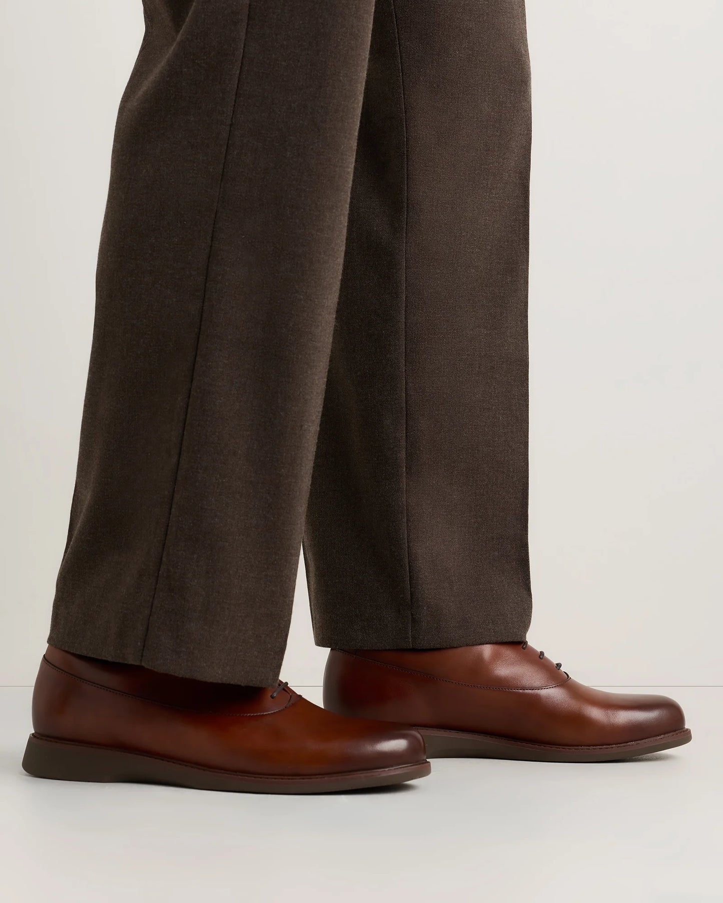 Hybrid Crafted Leather Oxford - 7 / Brandy