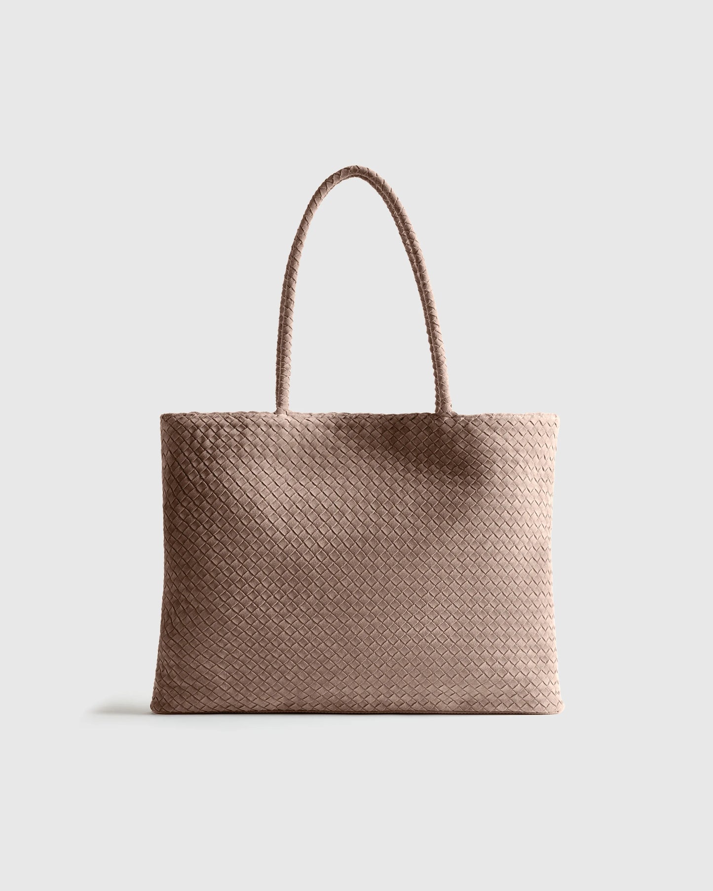 Siena Suede Handwoven Tote - One Size / Pebble
