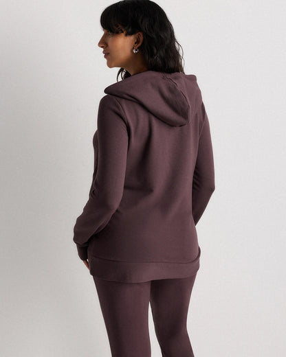 SuperSoft Fleece Maternity & Nursing Hoodie - XS / Off-White