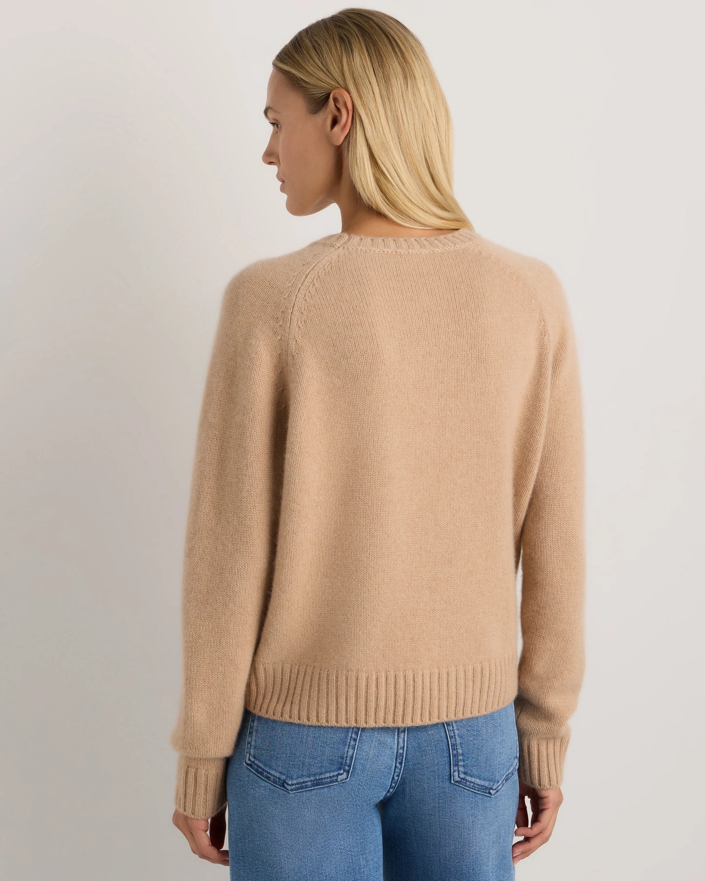 Luxe Baby Cashmere Crewneck Sweater - XS / Creamy Cortado