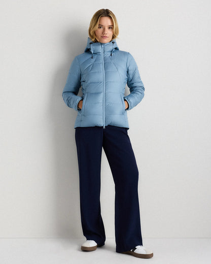 Lightweight Down Packable Puffer Hooded Jacket - XS / Navy