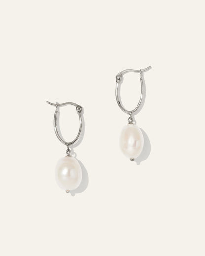 Freshwater Cultured Pearl Hoops - One Size / Gold Vermeil
