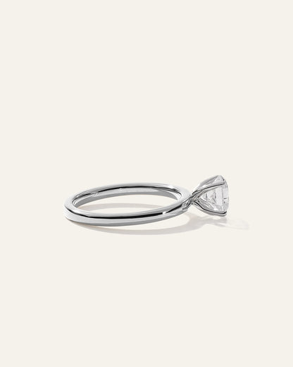 Lab Grown Diamond Round Comfort Fit Engagement Ring - 1ct - 4 / Yellow Gold