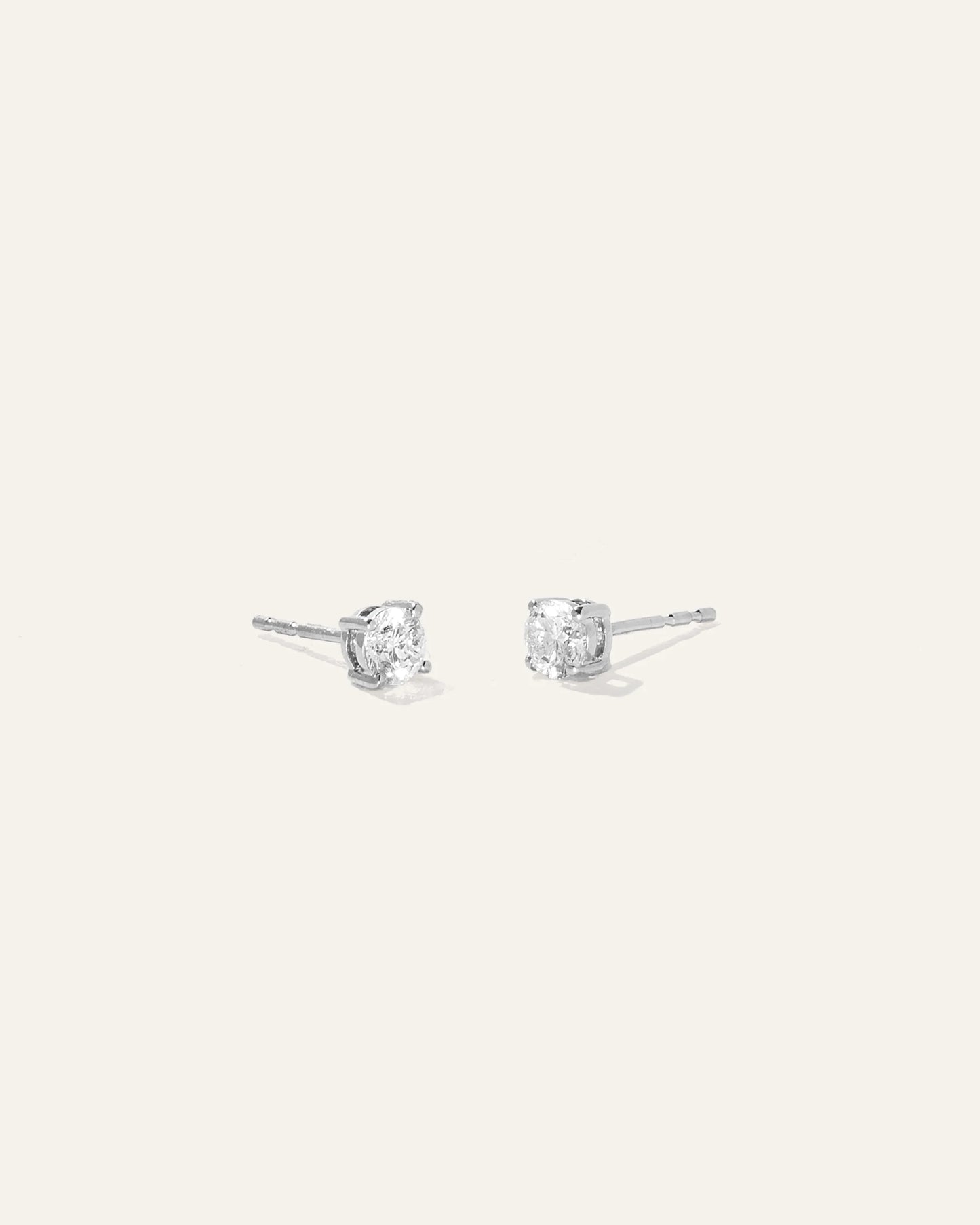 14k Gold Natural Diamond Solitaire Studs - 0.50ctw - One Size / Yellow Gold
