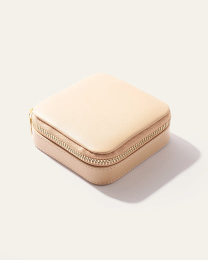 Leather Jewelry Travel Case - One Size / Black