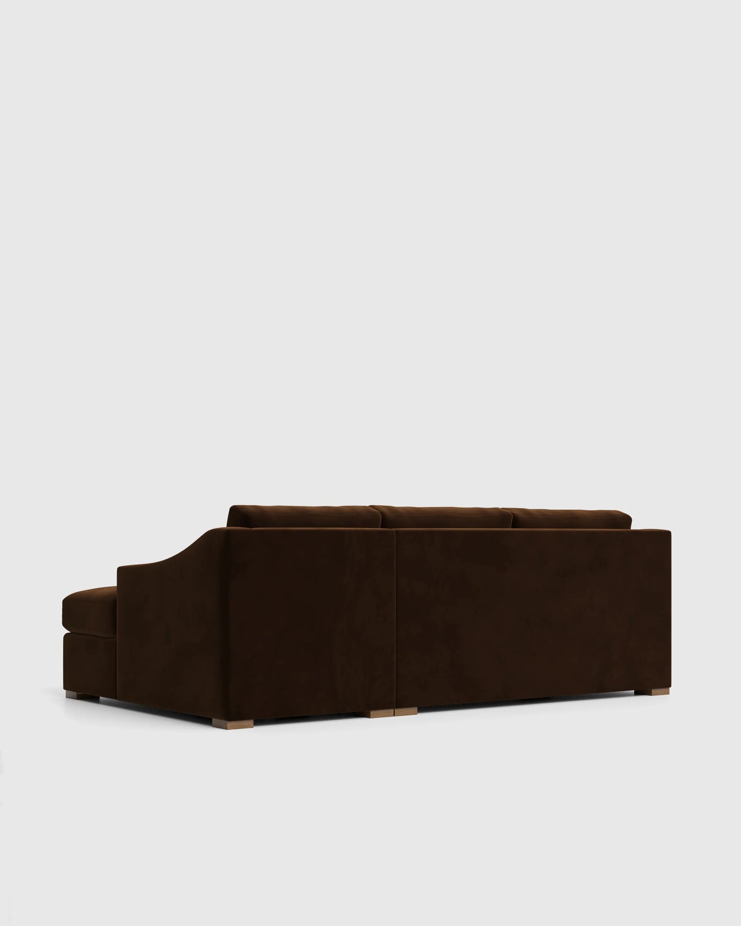 Hollis Slope Arm Chaise Sectional in Performance Velvet - 104" Right Arm / Spruce