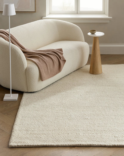 Tribeca Handwoven Wool Rug - 3' x 5' / Cream