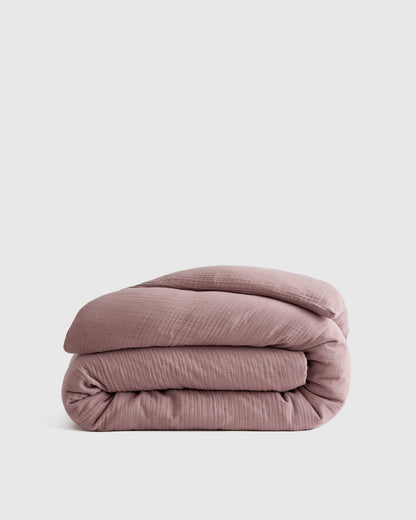 Organic Cotton Gauze Duvet Cover - Twin / Dried Sage