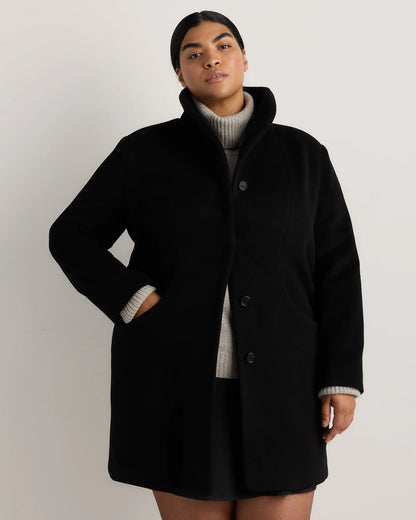 Wool Cashmere Cocoon Coat - 1X / Caramel