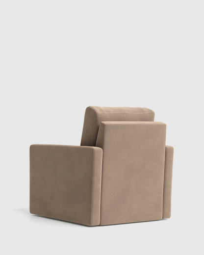 Brennan Swivel Chair in Performance Velvet - 32" / Rust