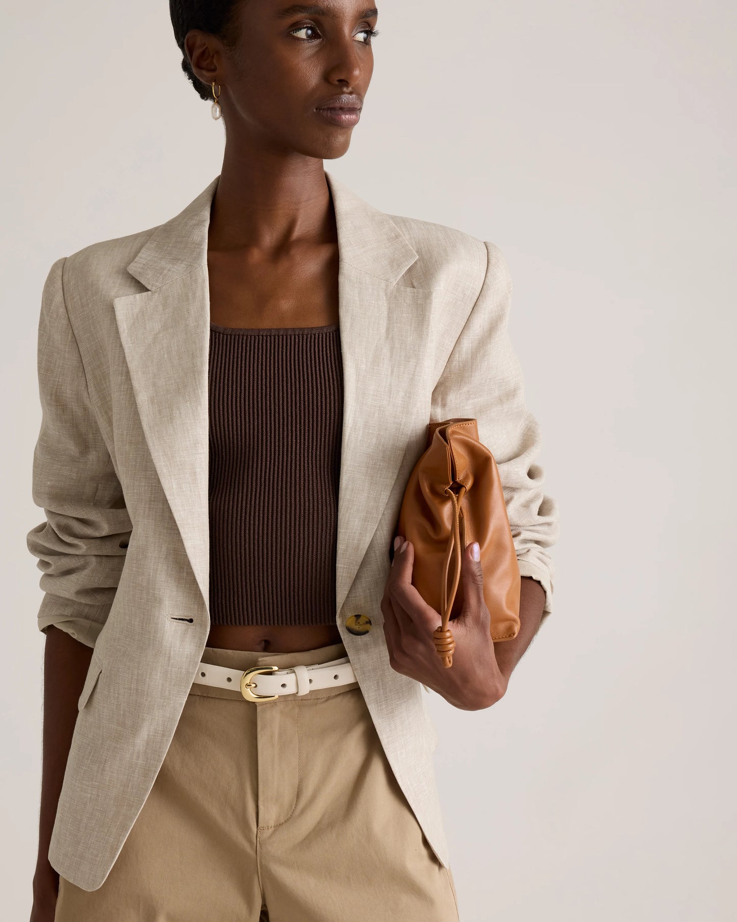 100% European Linen Structured Blazer - XS / French Blue