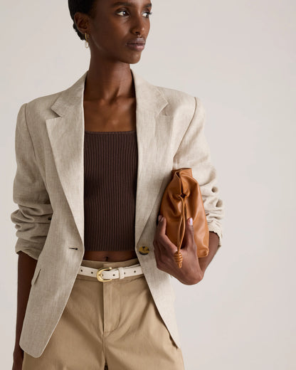 100% European Linen Structured Blazer - XS / French Blue