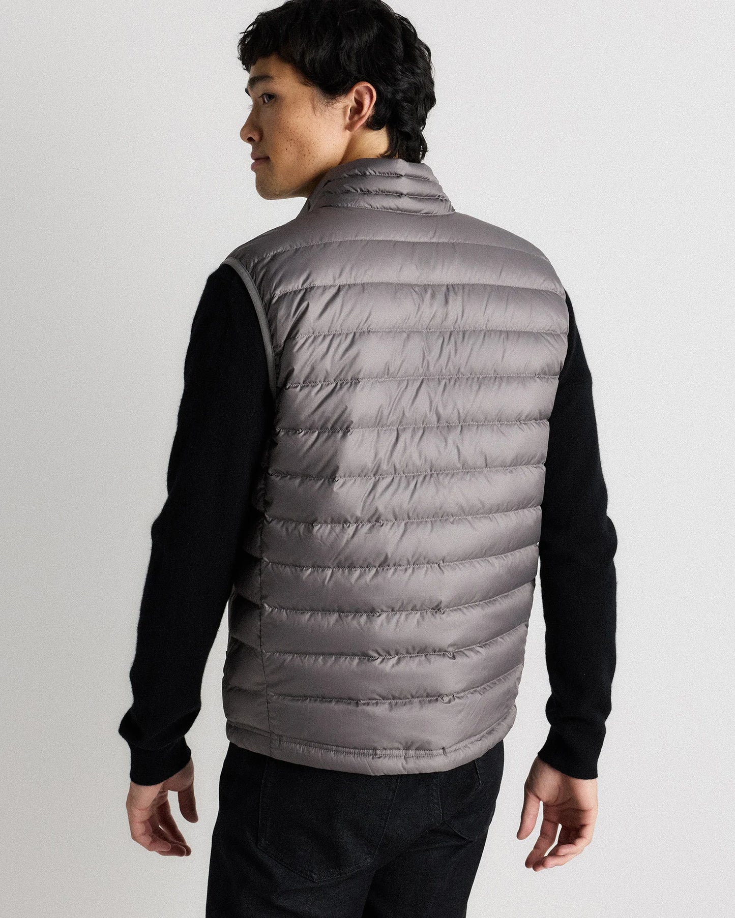 Lightweight Down Packable Puffer Vest - S / Overcast Grey