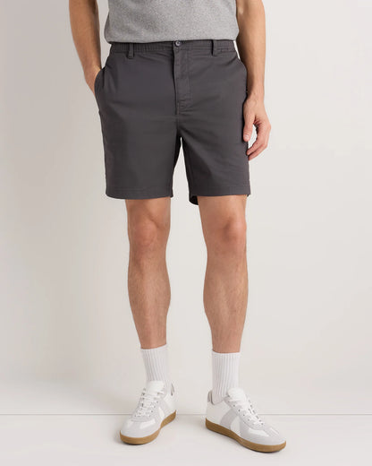 Organic Stretch Cotton Pull On Chino Shorts - 7" - XS / Sand Dune