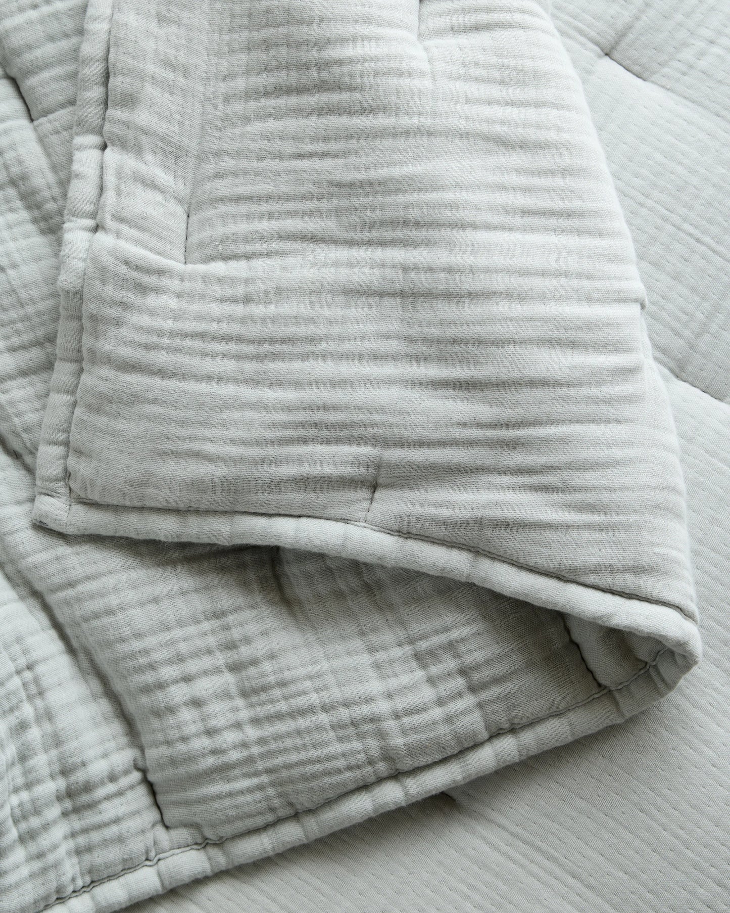 Organic Cotton Gauze Dream Quilt - Twin / Dried Sage