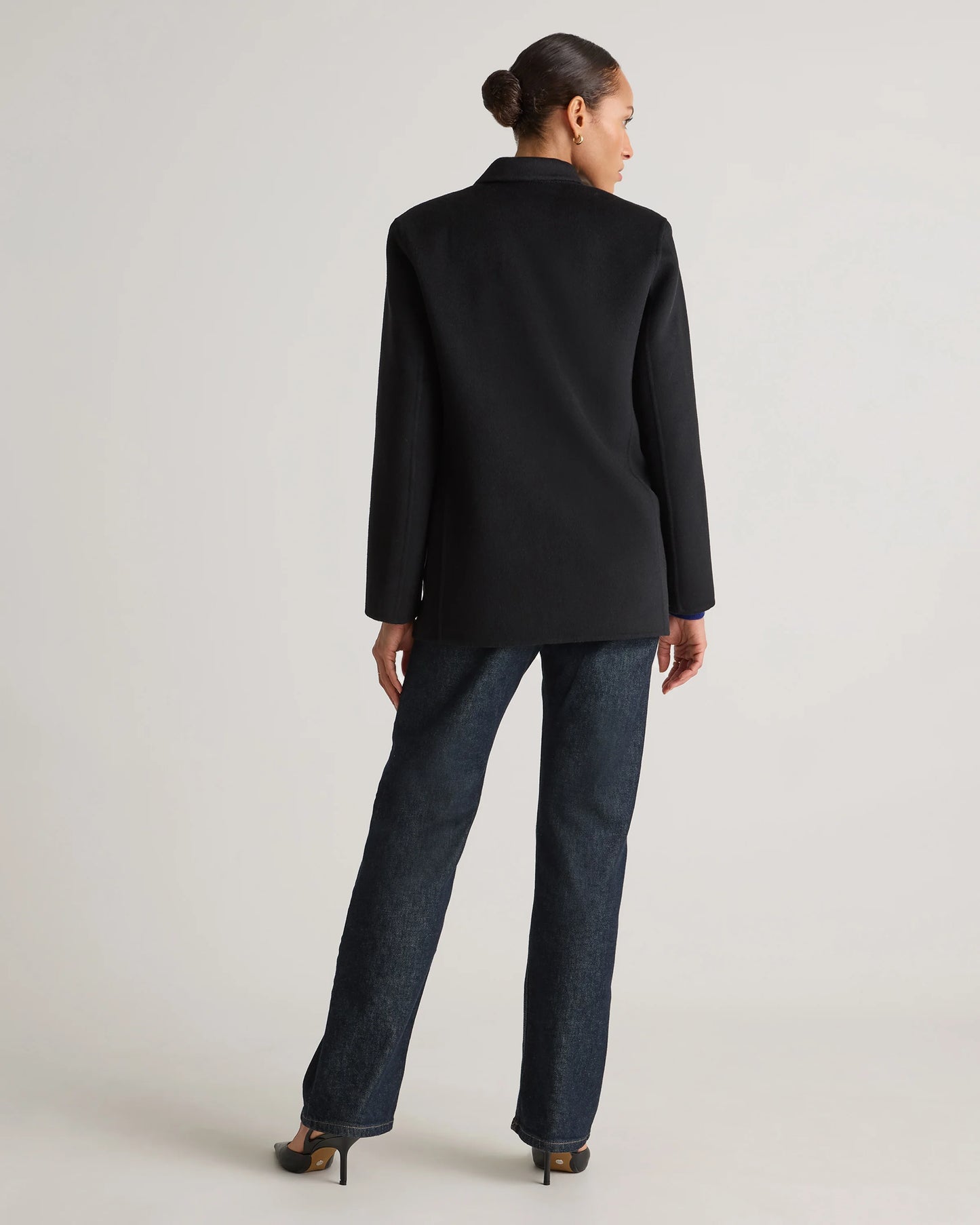 Double-Faced Merino Wool Soft Blazer - XS / Caramel