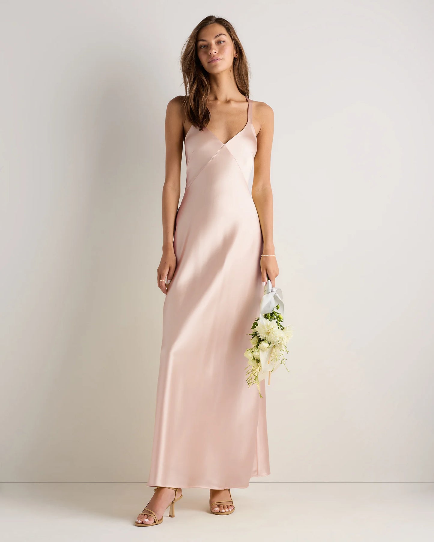 Bianca Stretch Satin Dress - 0 / Garden Sage Green