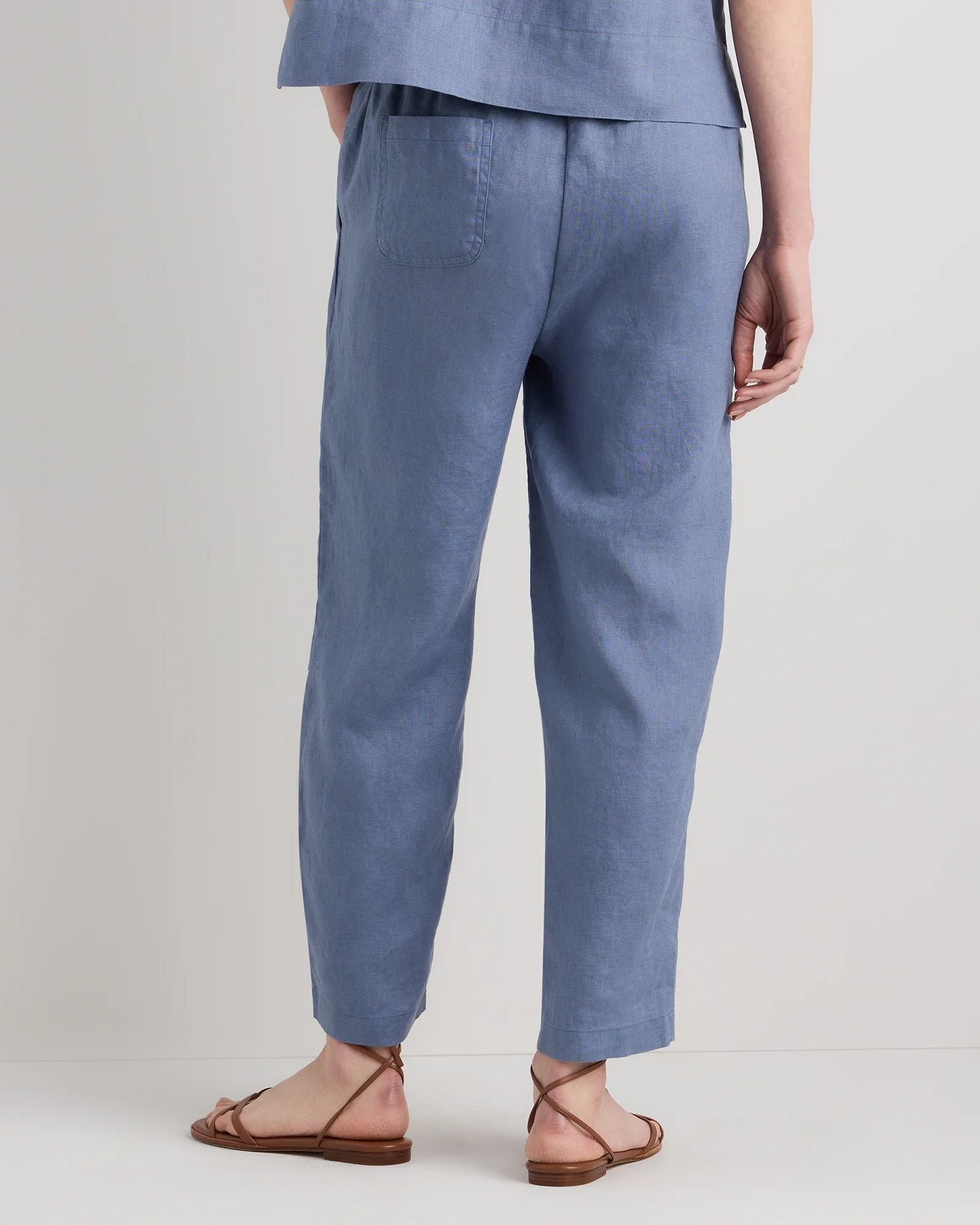 100% European Linen Pants - XS / White