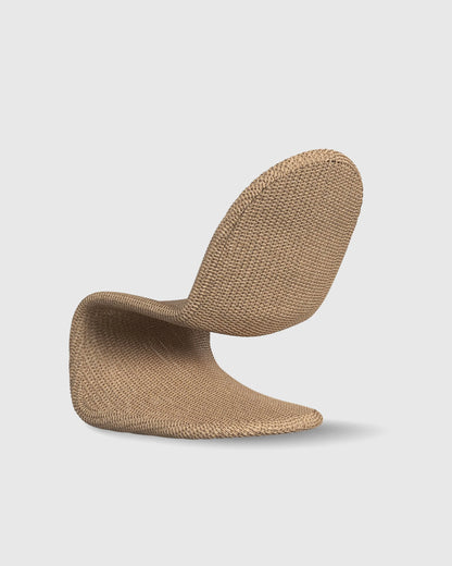 Curved All-Weather Wicker Indoor/Outdoor Lounge Chair - One Size / Natural
