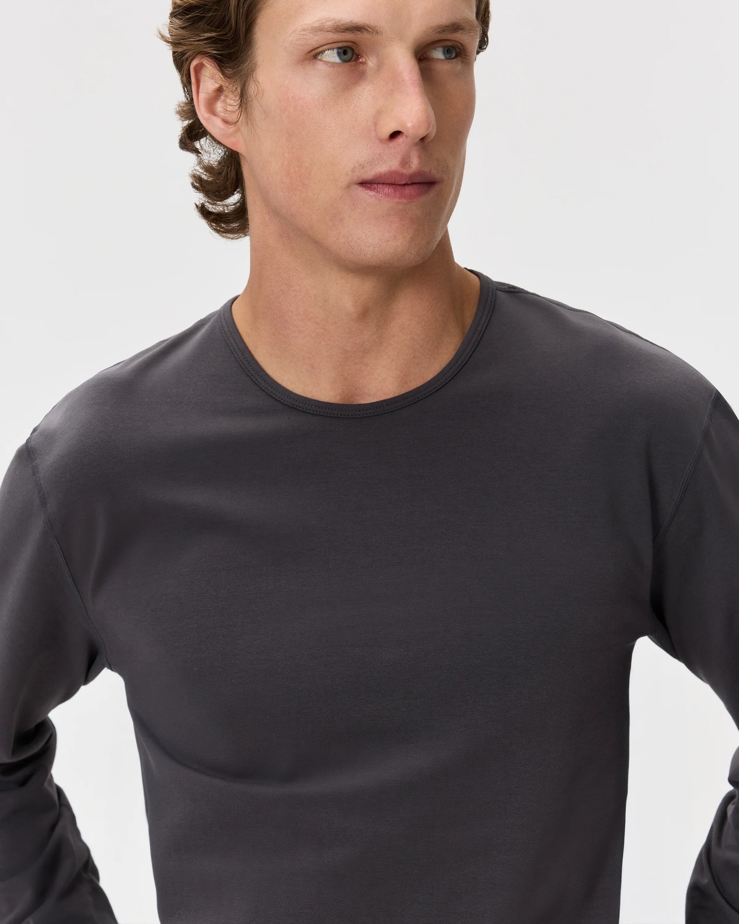 Flex Curve Long Sleeve Tee (3-Pack) - S / Black