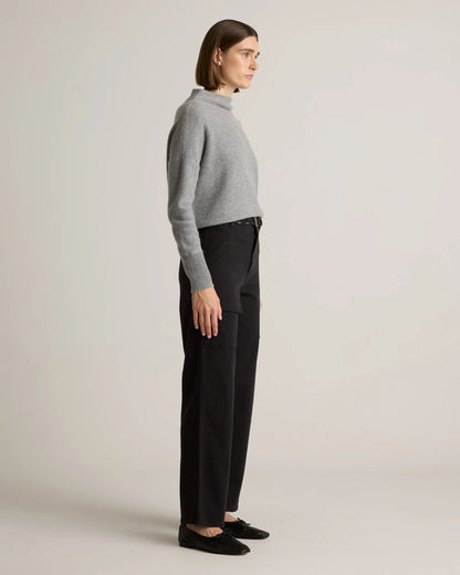 Organic Stretch Cotton Twill Cargo Pants - 0 / Light Khaki