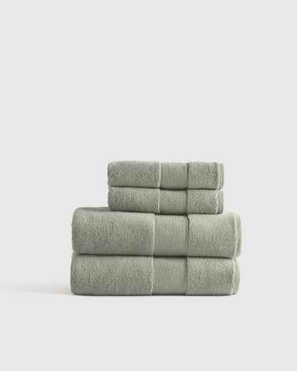 Classic Organic Turkish Cotton Bath Bundle (4 pieces) - One Size / White