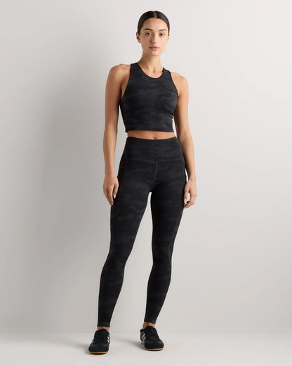 Ultra-Form High-Neck Cropped Tank - XS / Black Camo