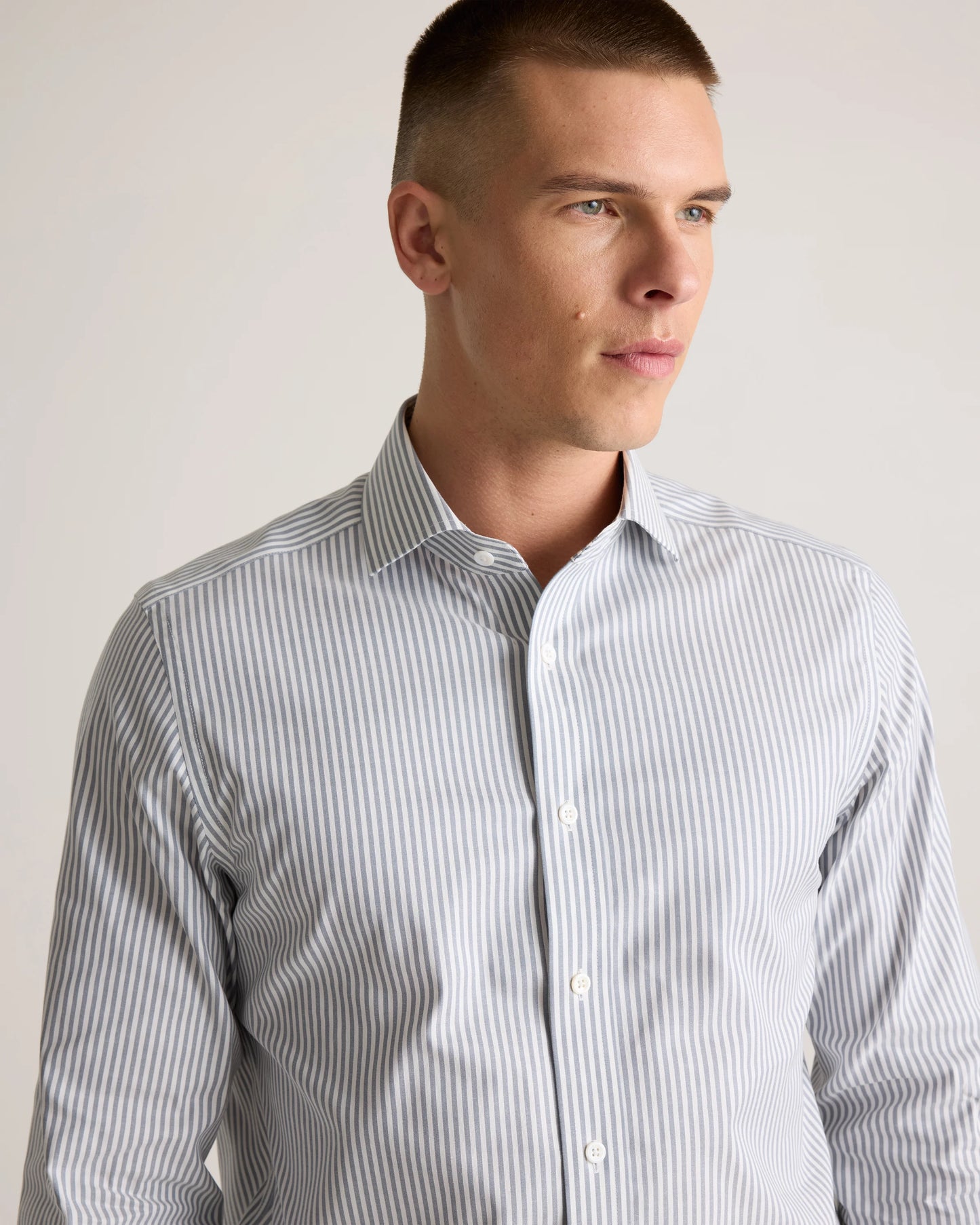 Organic Cotton Oxford Non-Iron Dress Shirt - S / Bold Black
