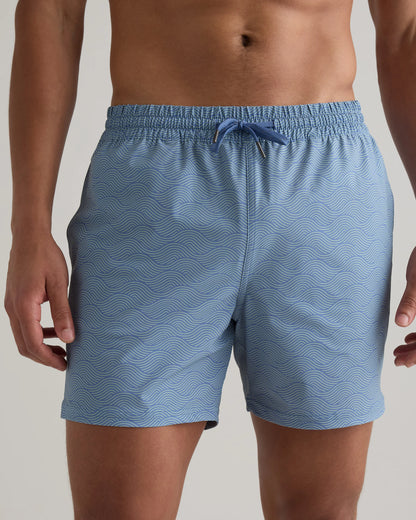 Italian Swim Trunks - 5.5" - XS / Navy Diamond Geo
