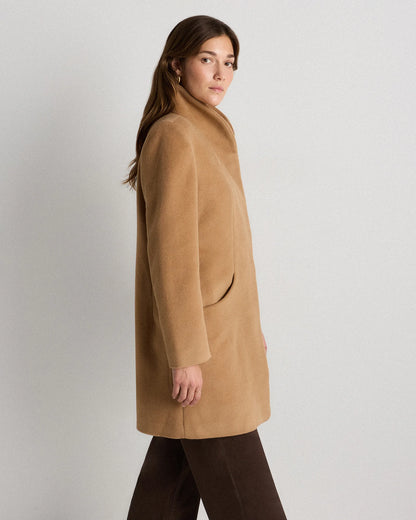 Wool Cashmere Cocoon Coat - XS / Dark Chocolate