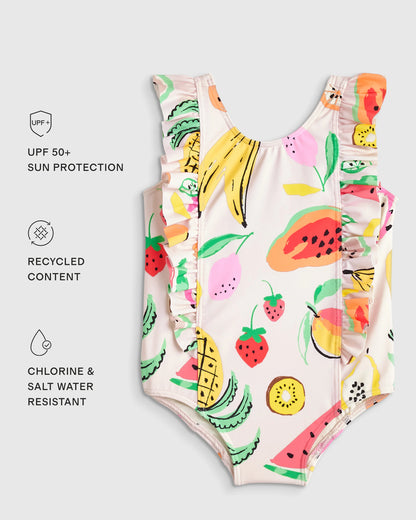 Ruffle One Piece Swimsuit - 6 / Soft Ditsy Floral