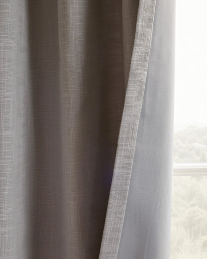 Textured Cotton Room Darkening Curtain - 48x84 / Ivory
