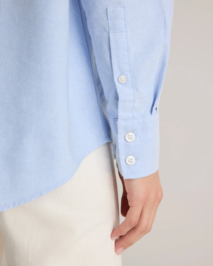 Organic Cotton Relaxed Oxford Shirt - XS / Opal Pink