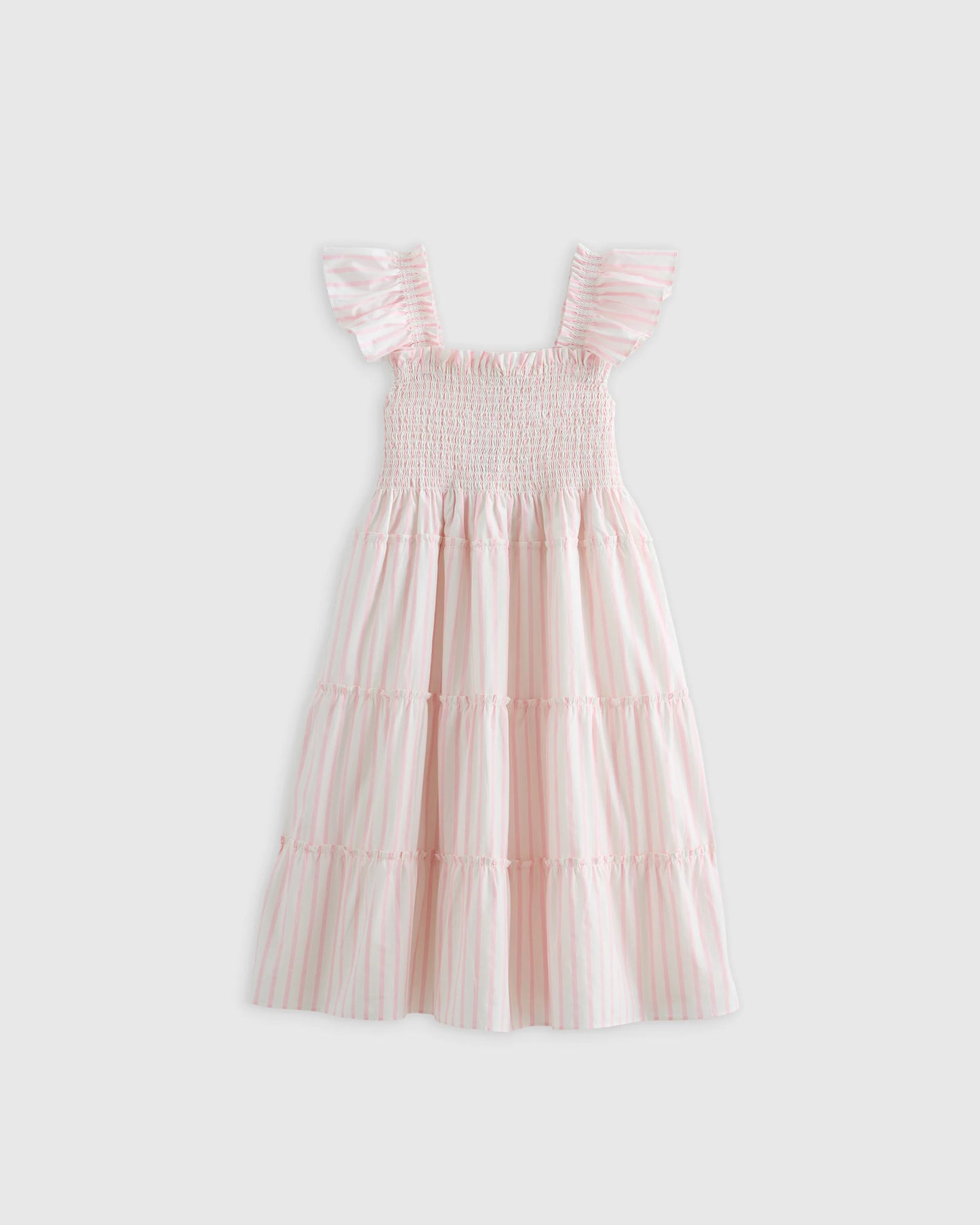 100% Organic Cotton Poplin Smocked Dress - 2T / Floral Sprigs