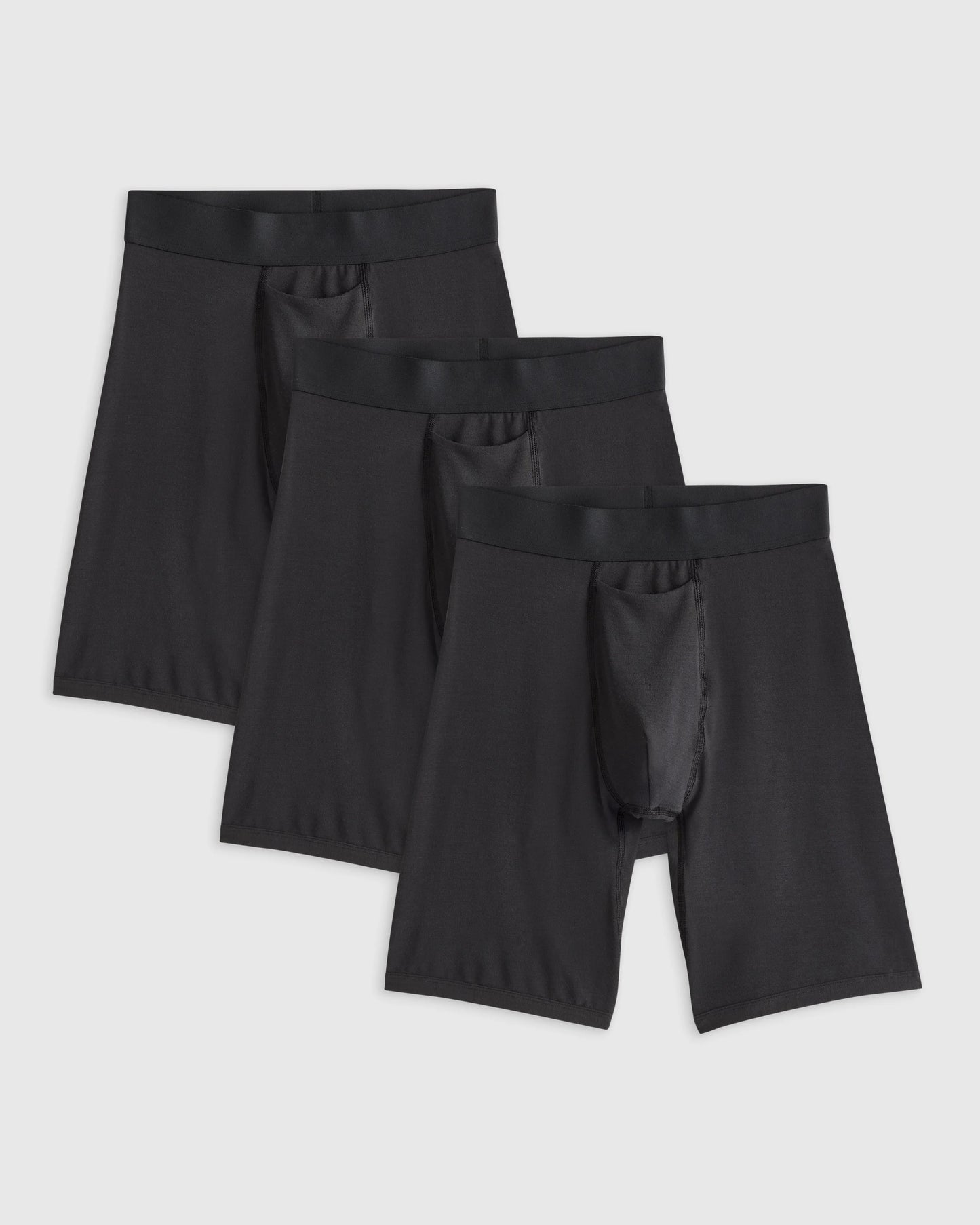 Micromodal 8" Boxer Brief (3-pack) - S / Black